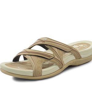 Tan Slide Sandals